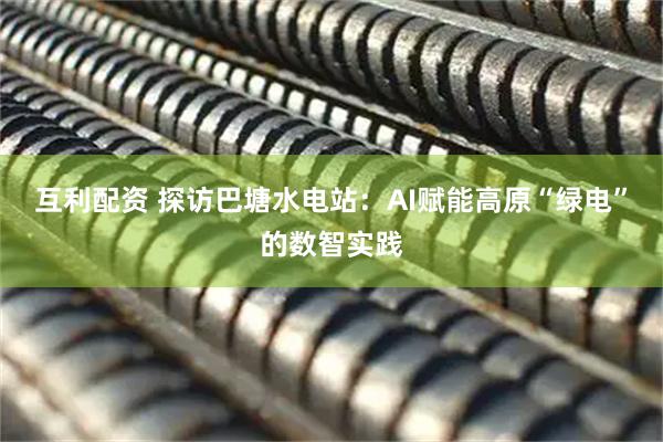 互利配资 探访巴塘水电站:AI赋能高原“绿电”的数智实践